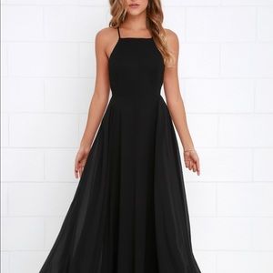Lulu’s Mythical Kind of Love Black Maxi Dress